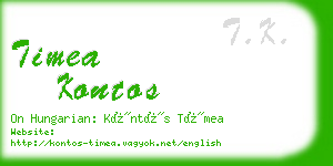 timea kontos business card